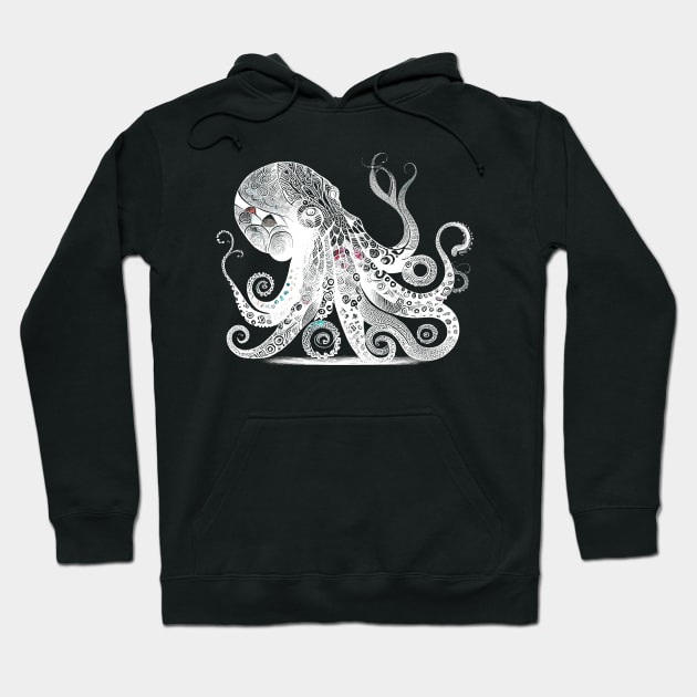 Cool octopus design with Aztec pattern Hoodie by Unelmoija